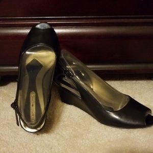 Bandoluno Black Open Toe Heels Size 81/2